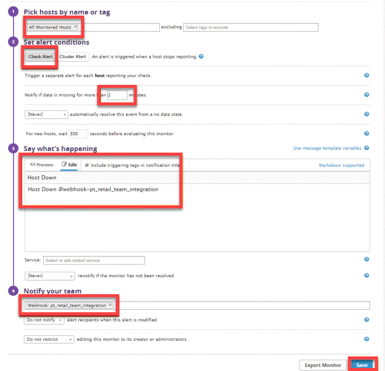 Notify PagerTree when monitor in Datadog fails.